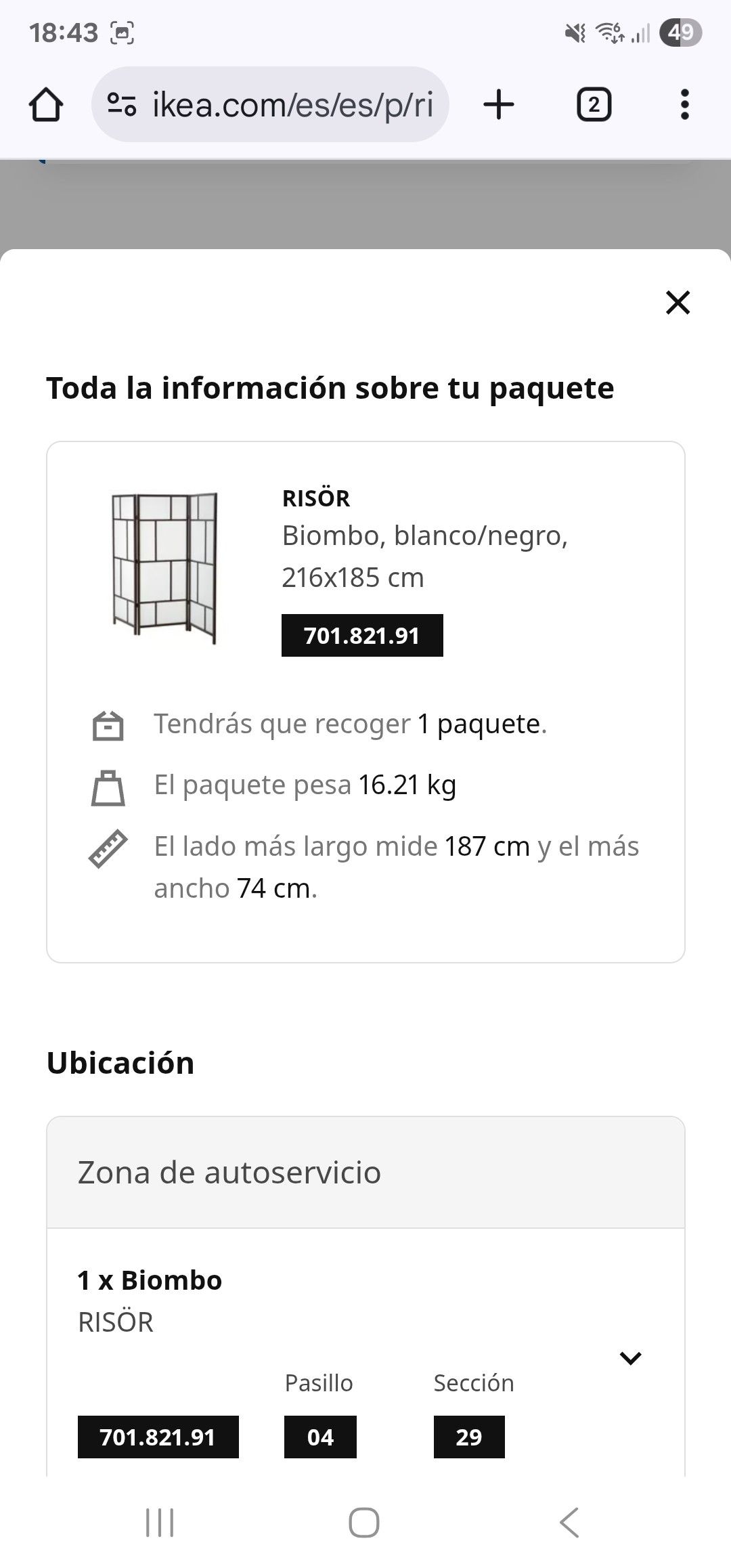 Fotografia del venedor